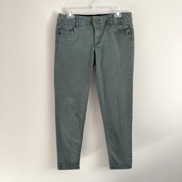 Democracy Ab Technology Gray Stretch Denim Pants Mid-Rise Skinny Size 8 - Picture 1 of 9